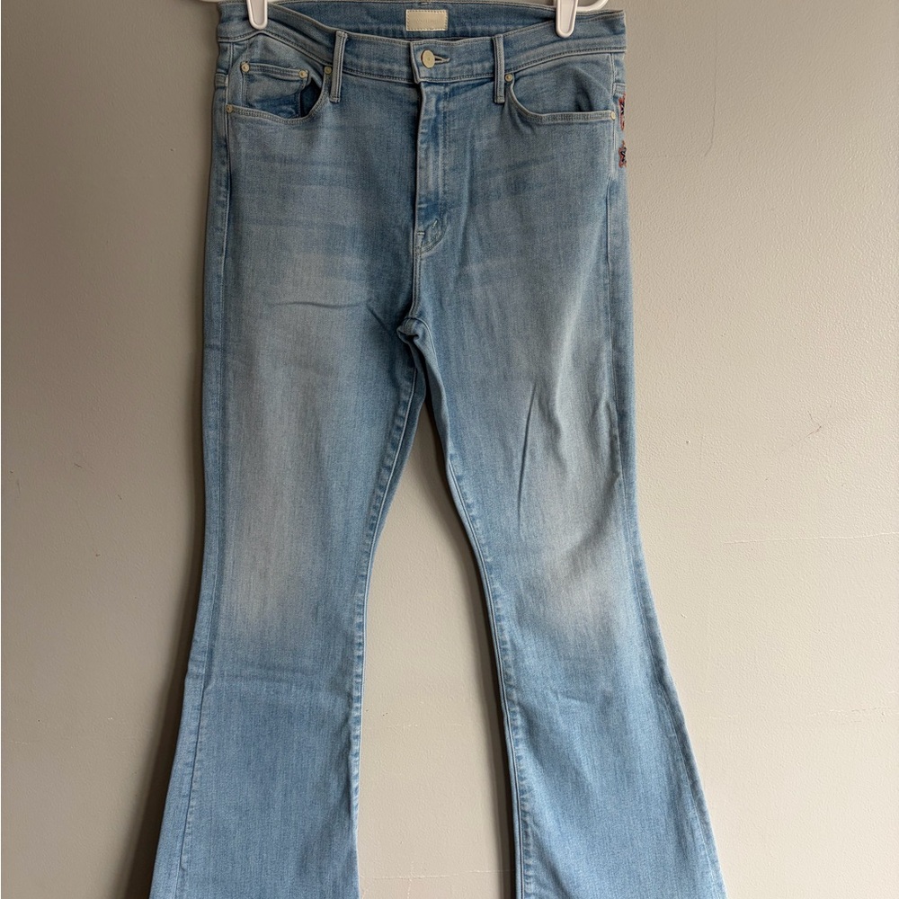 MOTHER Light Blue Flare Jeans